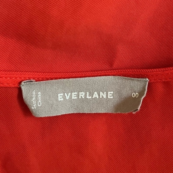 EVERLANE | The Japanese Goweave Tank Wrap Summer Dress in Red/Orange | Size 00 - Picture 11 of 12